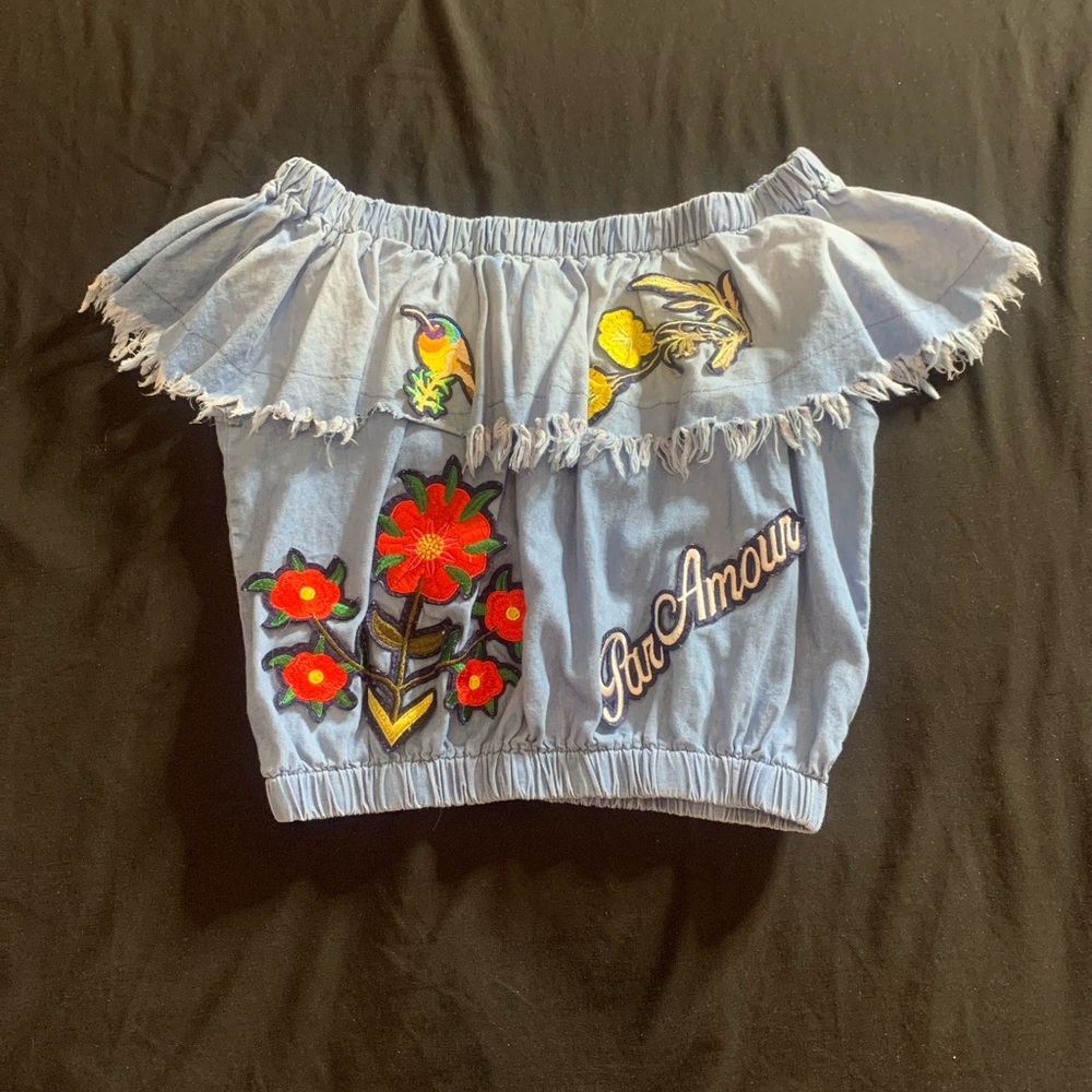 Off the shoulder crop top